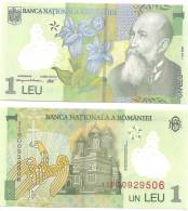 ROMANIA 2005 1 LEI   FLOVER  UNCIRCULATED - Roumanie