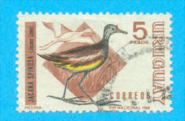 URUGUAY OISEAUX  1968 / OBLITERE TRACES DE CHARNIERES / H 123 - Storks & Long-legged Wading Birds