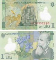 1 Leu 2005 UNC Polymer Plastic Note Romania - Rumania