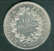 Piece 10 Francs Argent Silver , Année 1965 - Pia6002 - 10 Francs