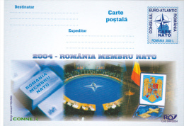 ROMANIA - MEMBER OF NATO, POSTAL STATIONERY,2004,ROMANIA - NATO