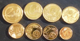 ESTLAND ESTONIA ESTONIE Euro Coin Set  Gold Plated Vergoldet 999/1000 (24 Karat) - Estland