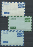 Israel 1953-5  (3) Air-letter Sheets (Wrappers)  Unused - Storia Postale