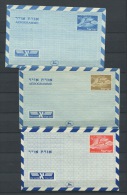 Israel 1951-3  (3) Air-letter Sheets (Wrappers)  Unused - Cartas & Documentos