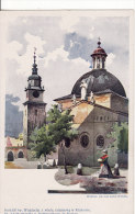 CRACOVIE-KRAKAU-KRAKOWIE-KRAKOW-POLEN-POLOGNE-St. Adalbertkirche U. Rathausthurm-Dessin-Illustrateur- VOIR 2 SCANS - Poland