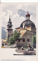 CRACOVIE-KRAKAU-KRAKOWIE-KRAKOW-POLEN-POLOGNE-St. Adalbertkirche U. Rathausthurm-Dessin-Illustrateur- VOIR 2 SCANS - Polonia