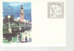 ALEMANIA ENTERO POSTAL LONDON 90 BIG BEN PUENTE SOBRE EL TAMESIS - Relojería