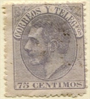 Edifil 212*, Alfonso XII 75 Cts Violeta De 1882 Nuevo. Catálogo 380 Eur Ocasión - Unused Stamps