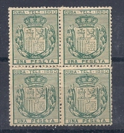130605570  COLCU  ESP.   EDIFIL  TELEGRAFOS  Nº  49  *  MH  BL4 - Cuba (1874-1898)