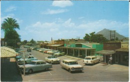 Scottsdale AZ Arizona, Main Street Scene, Auto, Business District, C1950s Vintage Postcard - Scottsdale