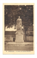 Cp, 37, Richelieu, La Statue Du Cardinal Richelieu - Other & Unclassified