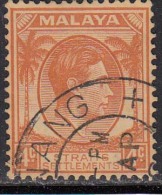 Straits Settlements Used 1937, 2c  Orange Of 1941,  Malaya / Malaysia - Straits Settlements
