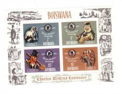 Botswana 1970 Charles Dickens English Novelist S/S MNH - Botswana (1966-...)