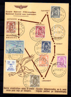 1er Service Postal Belge Par Hélicoptère,  PA 25 Et Petit Sceau, Sur Carte Sabena - Other & Unclassified