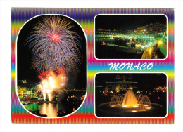 Monaco: Multi Vues, Feu D' Artifice, Photo Rike (13-2372) - Panoramische Zichten, Meerdere Zichten