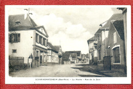 CPA :67 - Bas Rhin - Schwindratzheim ( Hochfelden) - Mairie - Rue De La Zorn : Peu Commune - Hochfelden