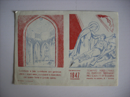 Calendarietto/calendario 1947 "Tempio Nazionale Del Perpetuo Suffragio Pro Caduti Di Guerra" ROMA - Formato Grande : 1941-60