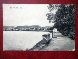 Boppard Am Rhein - Boy And Woman - Umbrella - River - Old Postcard 1906 - Germany - Unused - Boppard