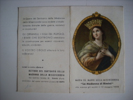 Calendarietto/calendario 1948 "La Madonna Di Rimini" Santuario Madonna Della Misericordia. Donazioni - Groot Formaat: 1941-60