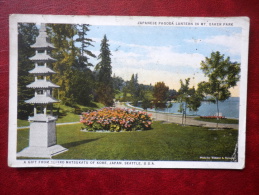 A Gift From Kojiro Matsukatu Of Kobe (Japan), Seattle - Japanese Pagoda Lantern - Sent To Estonia In 1924 - USA - Used - Seattle