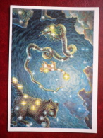 Draco - Ursa Minor - Ursa Major - Constellations - Dragon -  Bear - Stars - Night Sky - 1990 - Russia USSR - Unused - Sterrenkunde