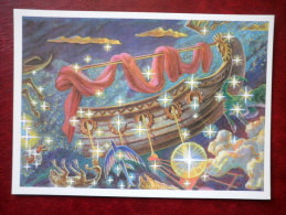 Argo Navis - Volans - Constellations - Ship - Flying Fish - Stars - Night Sky - 1990 - Russia USSR - Unused - Astronomie