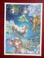 Aries - Triangulum - Constellations - Ram - Triangle - Stars - Night Sky - 1990 - Russia USSR - Unused - Astronomy