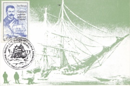 BELGICA SHIP,BELGICA EXPEDITION IN THE ANTARCTIC,EMIL RACOVITA - POLAR EXPLORER, CARTES MAXIMUM,CM, 1998,ROMANIA - Polar Ships & Icebreakers