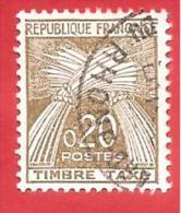 FRANCIA - FRANCE - USATO - 1960 - SEGNATASSE - Tax Stamp, Type Sheaf - 0,20 ₣ - Michel FR P95 - 1960-.... Afgestempeld