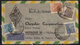 BRESIL - CHRYSLER - AUTOMOBILE / 1948 LETTRE AVION POUR LES USA  / 2 IMAGES  (ref 4497) - Storia Postale