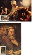 AFRIQUE DU SUD. N°632-3 Sur 2 Cartes Maximum (Maximum Cards) De 1987. Tableaux De Rembrandt. - Rembrandt