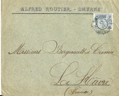 Lettre De SMYRNA Pour La France  1901 - Oostenrijkse Levant