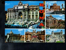 H1952 Roma, Multipla - Nice Timbre: Giubileo E Francobollo ( Stamp ) Poste Vaticane Multi Vue, View - Auto Cars Voitures - Panoramische Zichten, Meerdere Zichten