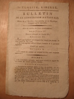 BULLETIN CONVENTION NATIONALE 1795 - GIVET ARDENNES DESCENTE DES ANGLAIS NERAC LORIENT VERSAILLES VILLEFRANCHE D'AVEYRON - Décrets & Lois