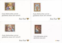 1103y: Österreich 4 Verschiedene Glückwunschkarten Blanko Der ÖPT - Ensayos & Reimpresiones