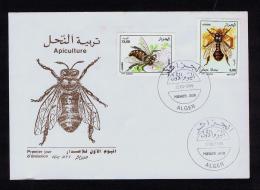 Algerie Alger Fdc Set 1995 Covers Faune Animals Animaux Insects Insectes Bees Abeilles Gc1379 - Abeilles