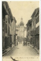 Carte Postale Ancienne Yssingeaux - La Rue De Rosières Et La Tour De L'Horloge - Yssingeaux