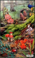 2013 Wild Mushroom Fungus Fungi Chicken Bird Flower Flora Plant MS Taiwan Stamp - Lots & Serien