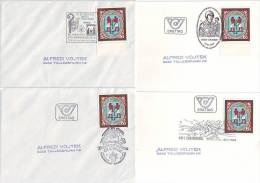 1104c: Weihnachtssonderstempel 4 Stück Mit Tag Der Briefmarke - Lettres & Documents