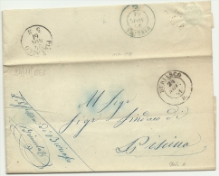 1861 Lettera Da BURIASCO A PISCINA...rara! - Sardinia