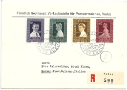 ET R-Satzbrief  "10 Jahre Rotes Kreuz FL"            1955 - Covers & Documents