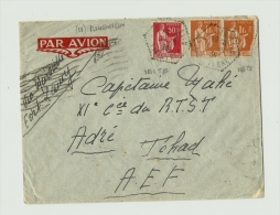 29  – FINISTERE  « PLOUGONVELIN »LSI – Tarif P.A.  « A.O.F. SCHAD » à 2F.50 ( 1.9.19 - 1927-1959 Briefe & Dokumente