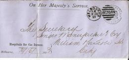 AUSTRALIEN XXL001 / VICTORIA - Dienstbrief Der Irren-Anstalt, Melbourne 1893 - Storia Postale