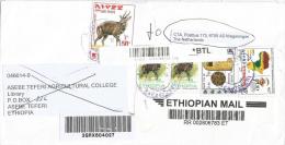 Ethiopia 2012 Asebeteferi Beehive Honey Bees Barcoded Registered Cover - Abeilles