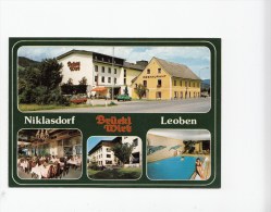 ZS43982 Hotel Restaurant Bruhl Wirt Leoben Niklasdorf   2 Scans - Leoben