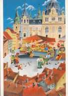 ZS43997 Hauptplatz Helmut Kramer  Paint Peintures   Graz      2 Scans - Graz