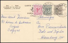 Belgium 1959, Uprated Postal Stationery Ougree To Hamburg - Carte-Lettere