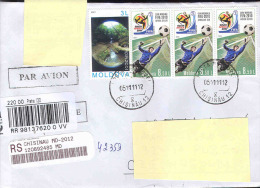 Moldavia 2011 - Postage Used Registered Cover From Kisinev In Plzen (CZ) - 2010 – Südafrika