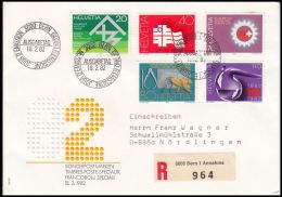 Switzerland 1982, Registred FDC Cover Annahme To Nordlingen" - Brieven En Documenten