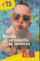 CARTE-PREPAYEE-BELGE-PROXIMUS-15€-PAY & GO-ENFANT DANS L EAU-31/12/2006- TBE - Cartes GSM, Recharges & Prépayées